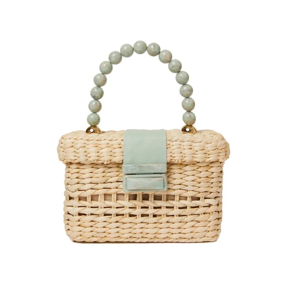 BTB Los Angeles Stella Marble Beaded Top-Handle Box Bag